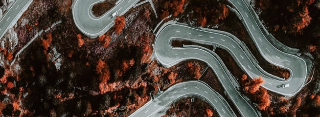 Picture of a road taken from above
